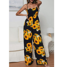 Load image into Gallery viewer, 2019 MAXIORILL New Women Sunflower Dot Print Jumpsuit Sleeveless Clubwear Wide Leg Pant Spot Outfit Wholesale T3
