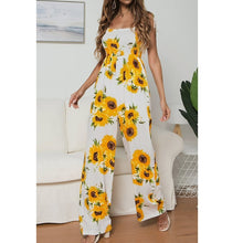 Load image into Gallery viewer, 2019 MAXIORILL New Women Sunflower Dot Print Jumpsuit Sleeveless Clubwear Wide Leg Pant Spot Outfit Wholesale T3
