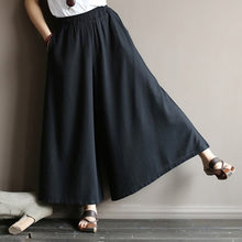 Load image into Gallery viewer, Original literature lazy wind oversized wide leg pants elastic waist drop feeling nine big leg spring and summe
